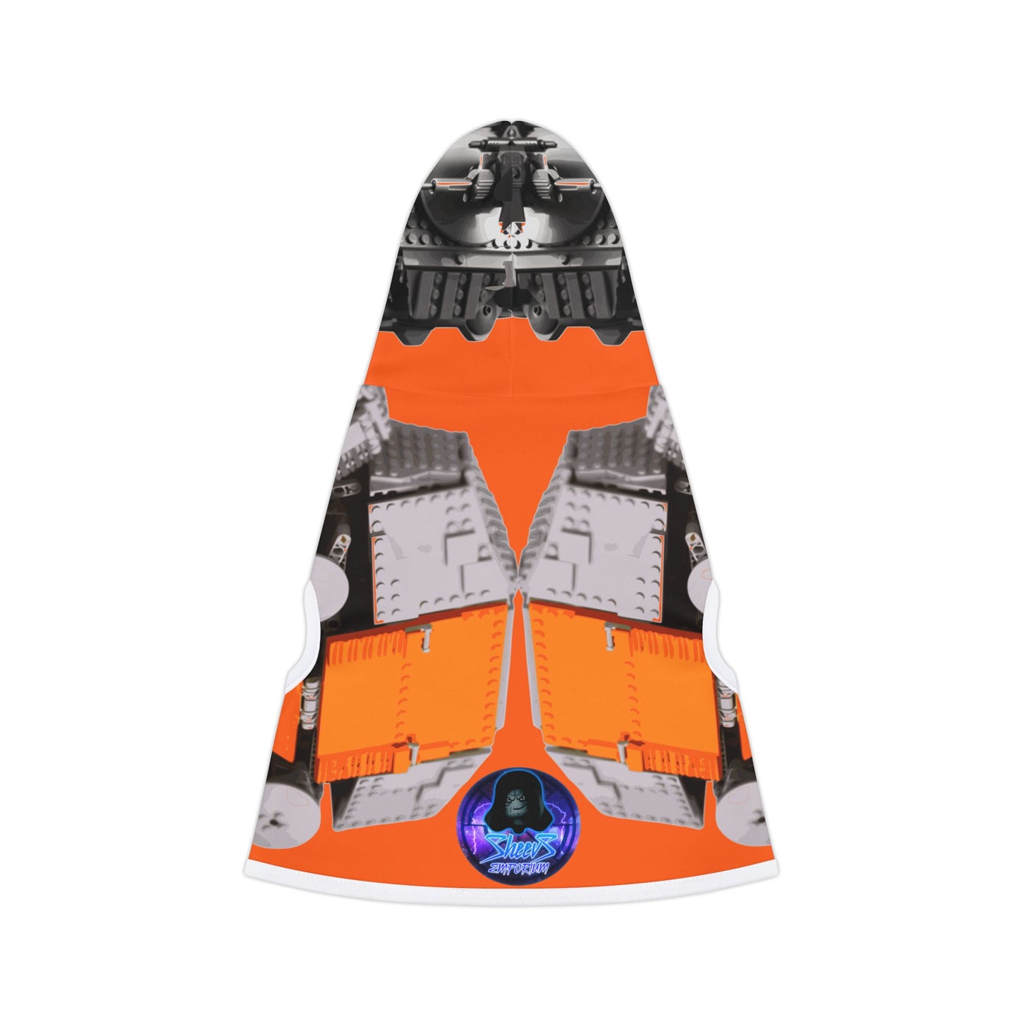 Sheevs PetLine: Pawfect Transport R1 Orange:  Trendy Pet Hoodie with Vibrant Graphic Design