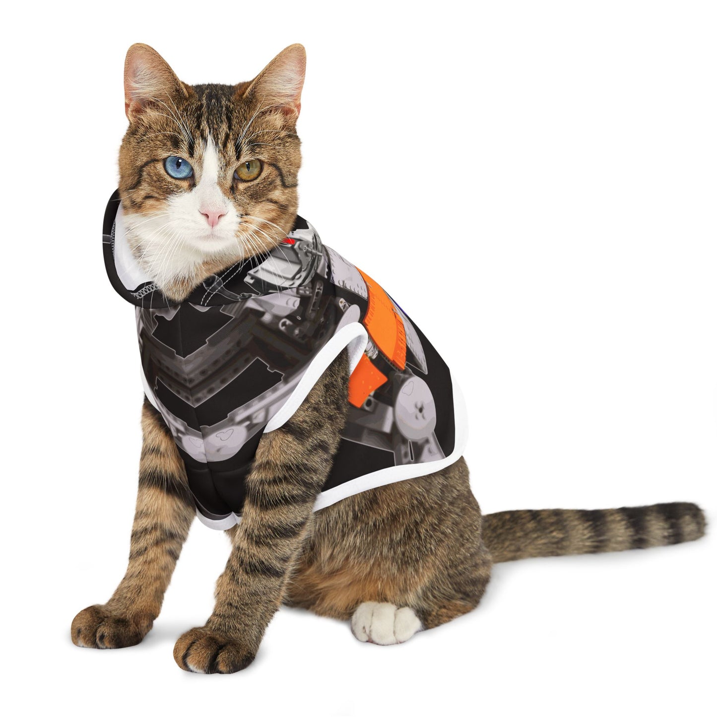 Sheevs PetLine: Pawfect Transport R1 Black:  Trendy Pet Hoodie with Vibrant Graphic Design