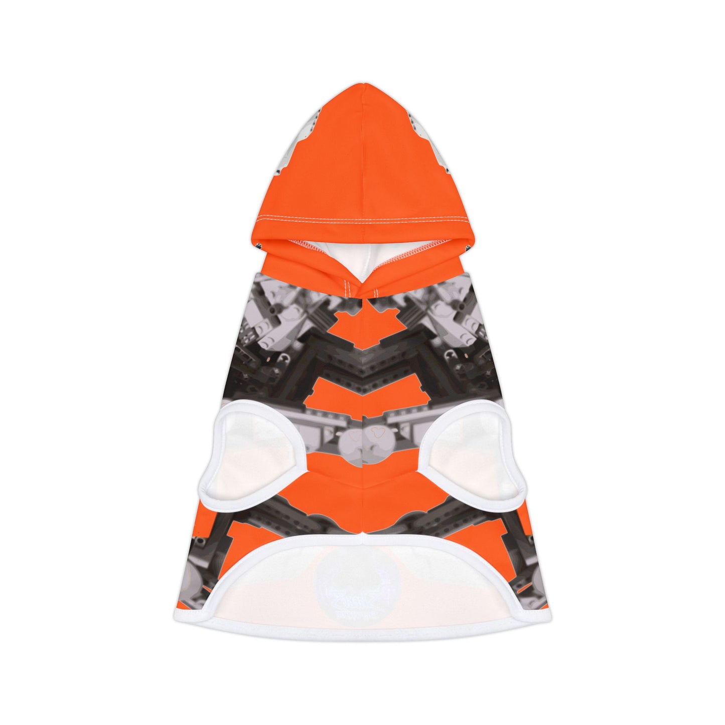 Sheevs PetLine: Pawfect Transport R1 Orange:  Trendy Pet Hoodie with Vibrant Graphic Design