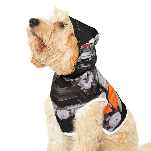 Sheevs PetLine: Pawfect Transport R1 Black:  Trendy Pet Hoodie with Vibrant Graphic Design