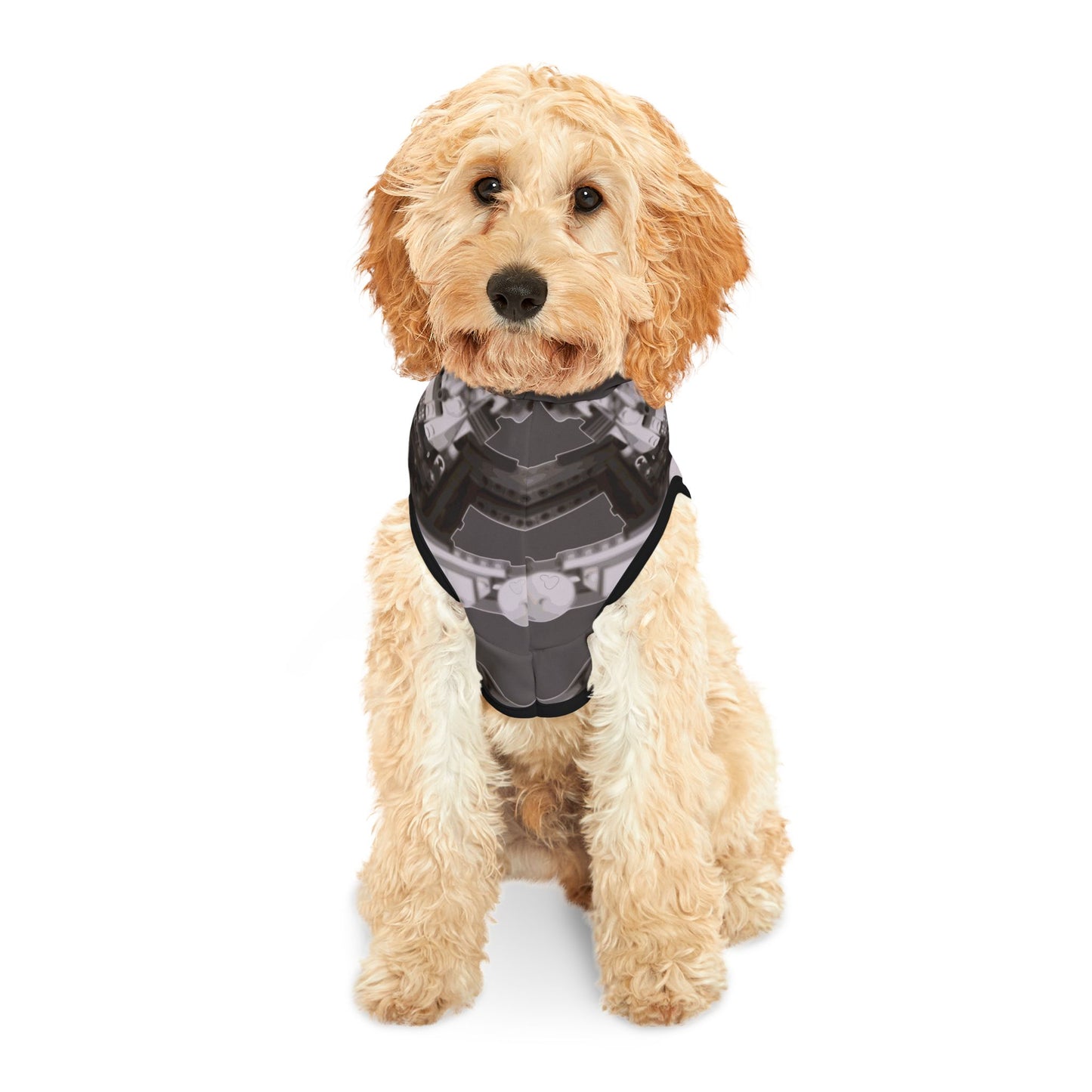 Sheevs PetLine: Pawfect Transport R1 Grey:  Trendy Pet Hoodie with Vibrant Graphic Design