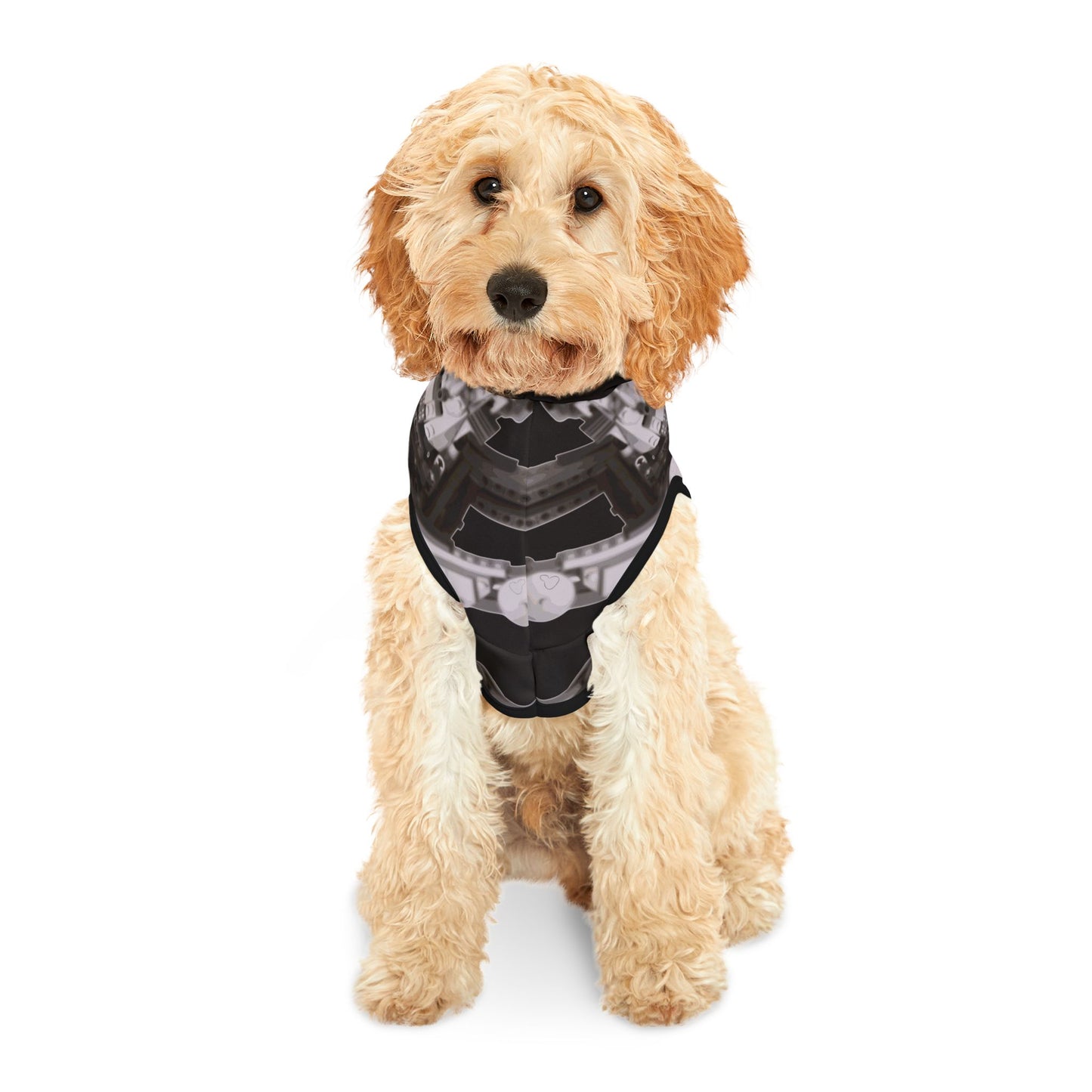 Sheevs PetLine: Pawfect Transport R1 Black:  Trendy Pet Hoodie with Vibrant Graphic Design
