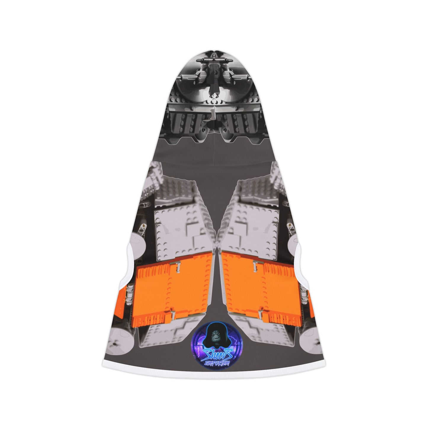 Sheevs PetLine: Pawfect Transport R1 Grey:  Trendy Pet Hoodie with Vibrant Graphic Design