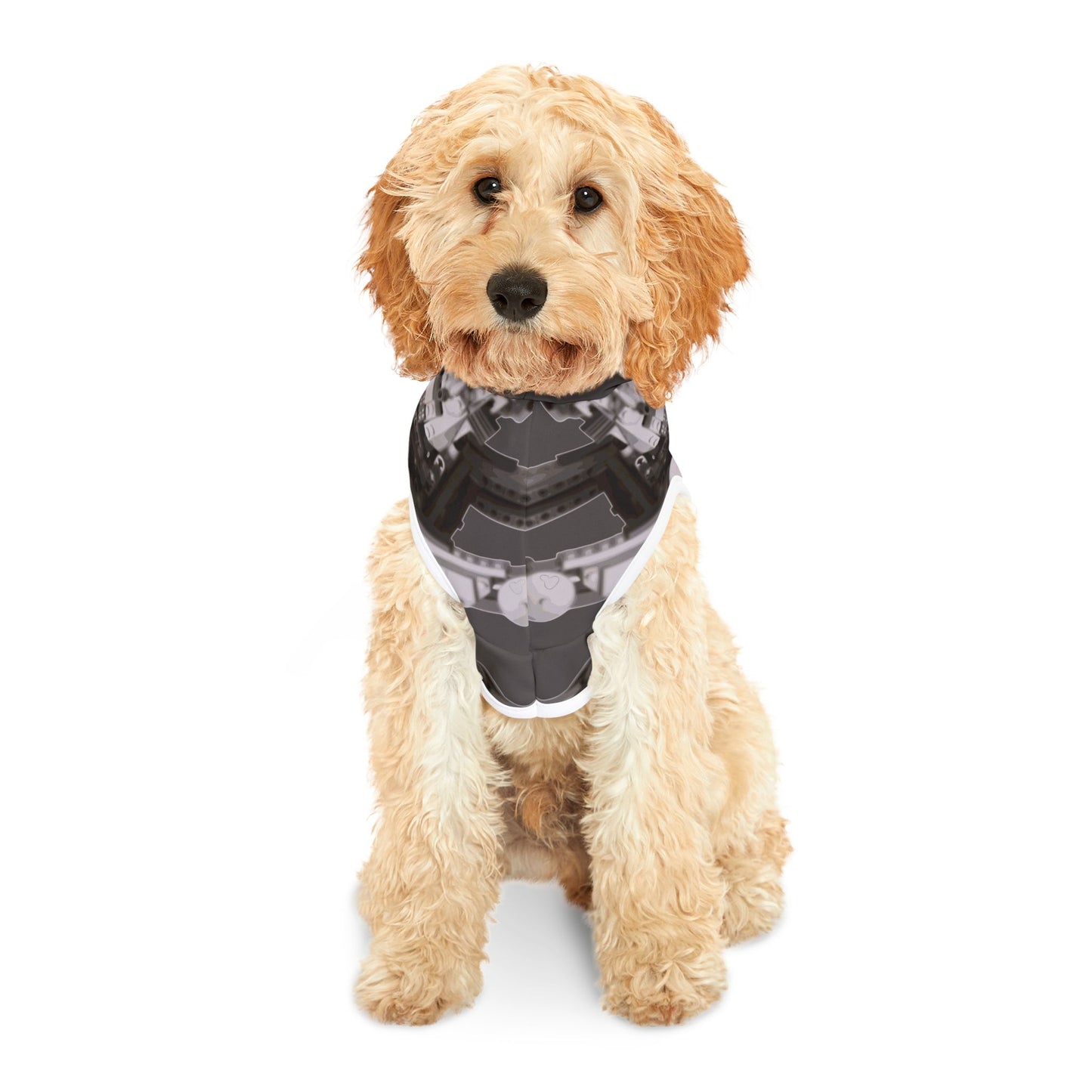 Sheevs PetLine: Pawfect Transport R1 Grey:  Trendy Pet Hoodie with Vibrant Graphic Design