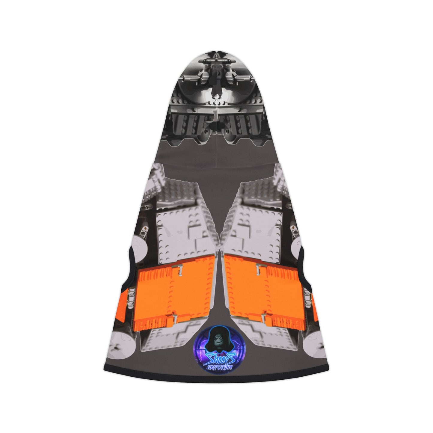 Sheevs PetLine: Pawfect Transport R1 Grey:  Trendy Pet Hoodie with Vibrant Graphic Design