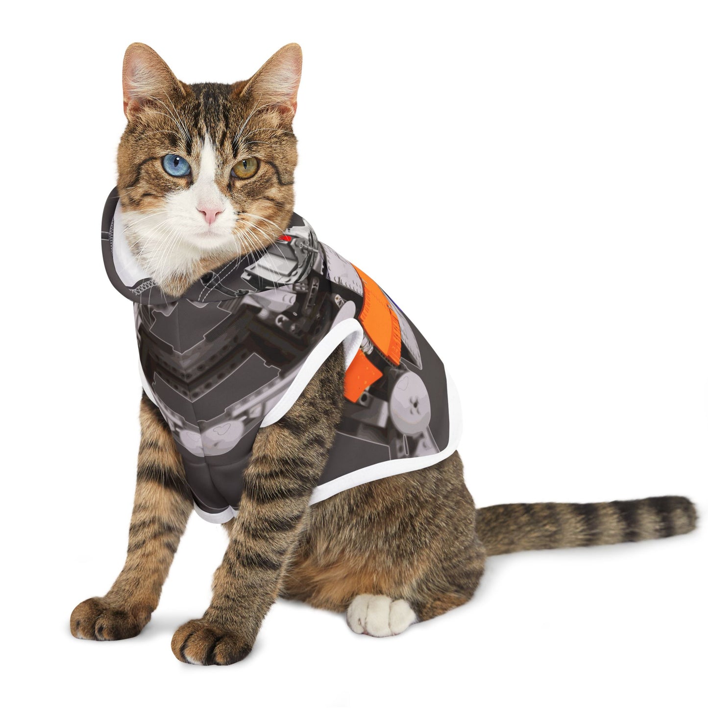 Sheevs PetLine: Pawfect Transport R1 Grey:  Trendy Pet Hoodie with Vibrant Graphic Design