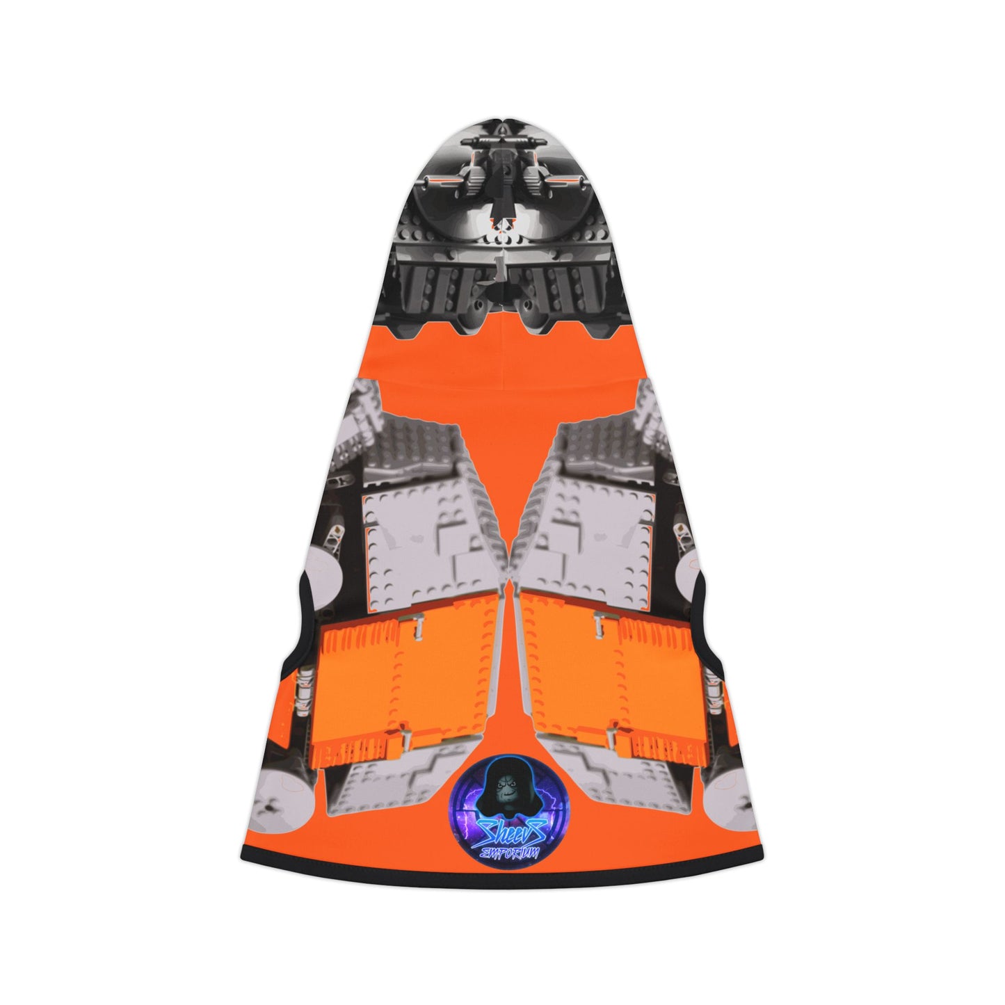Sheevs PetLine: Pawfect Transport R1 Orange:  Trendy Pet Hoodie with Vibrant Graphic Design