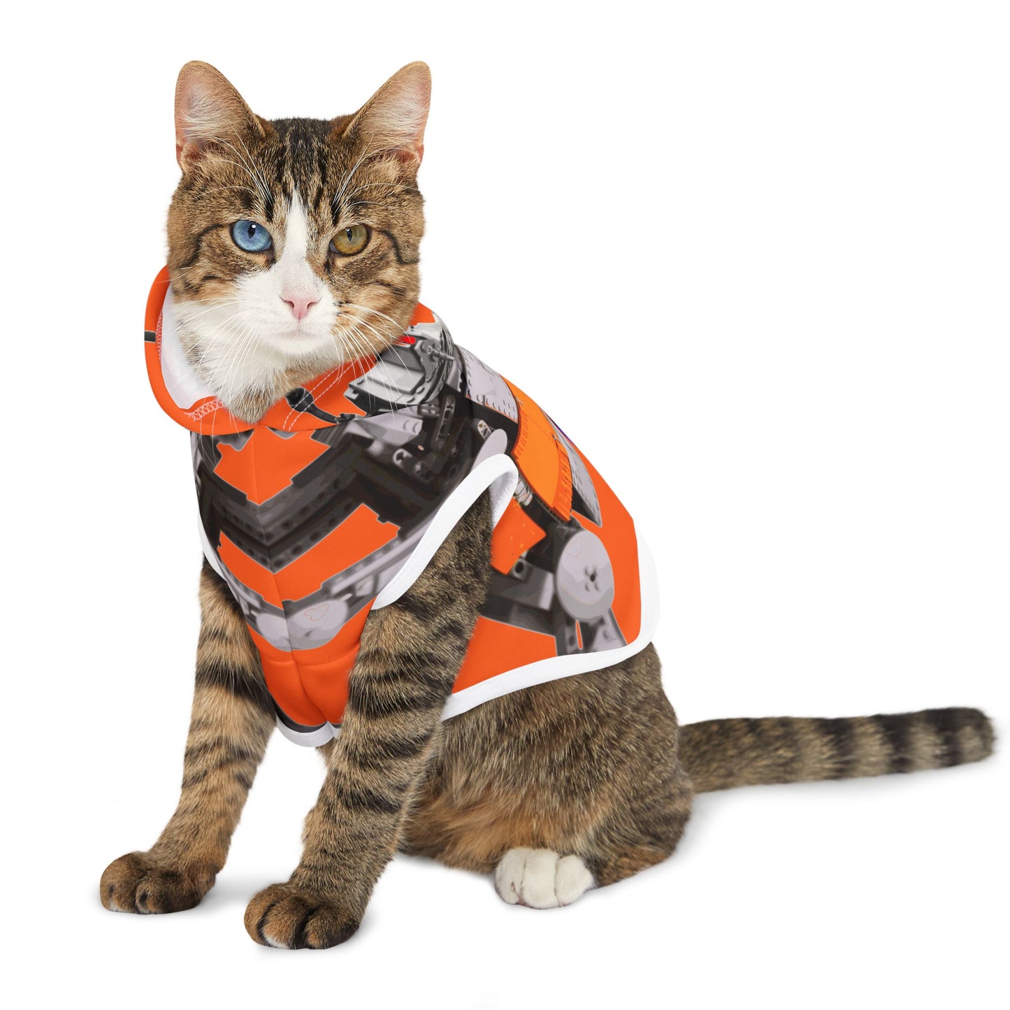 Sheevs PetLine: Pawfect Transport R1 Orange:  Trendy Pet Hoodie with Vibrant Graphic Design
