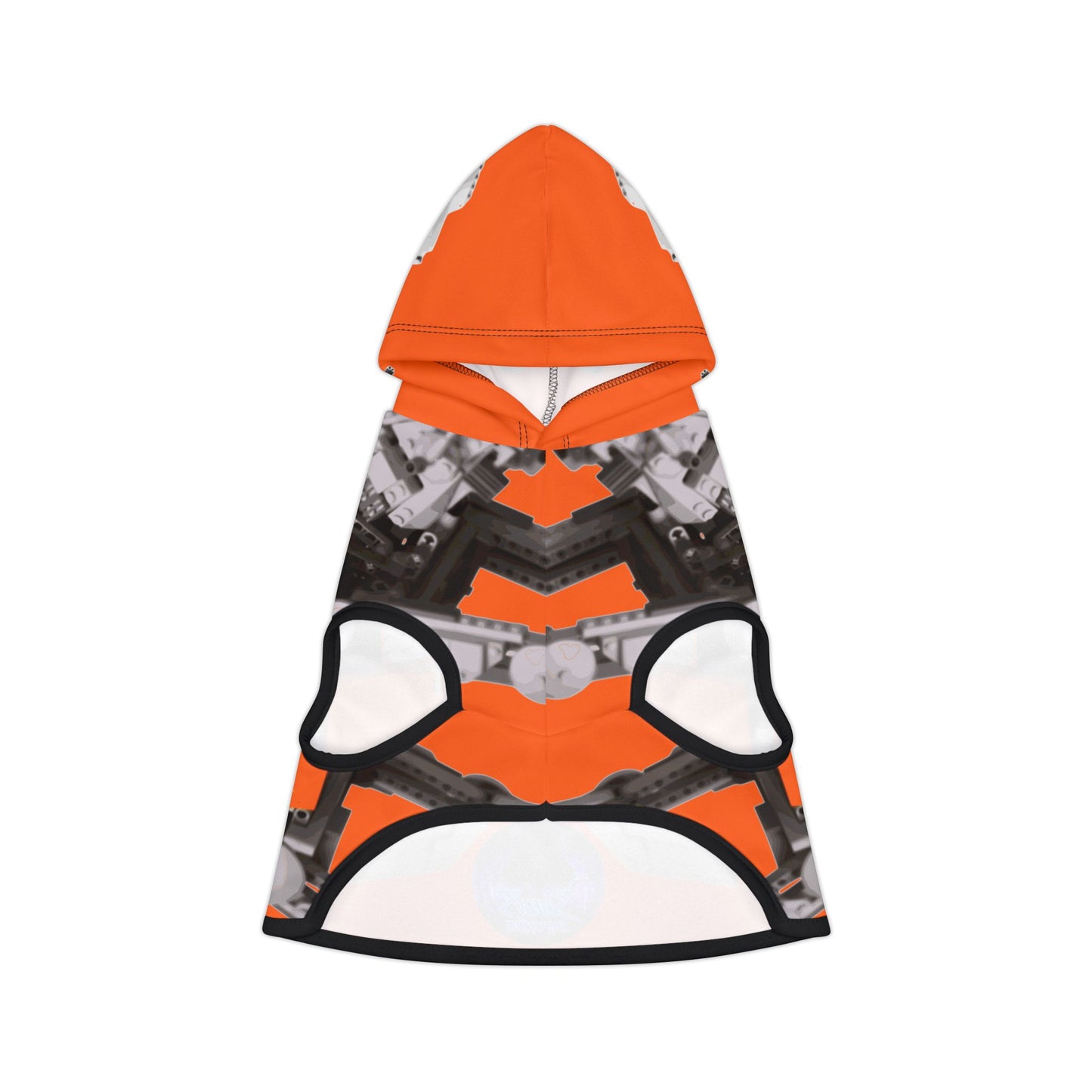 Sheevs PetLine: Pawfect Transport R1 Orange:  Trendy Pet Hoodie with Vibrant Graphic Design